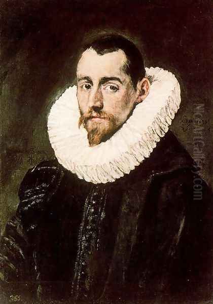 Portrait of a Young Gentleman 1600s Oil Painting by El Greco (Domenikos Theotokopoulos)