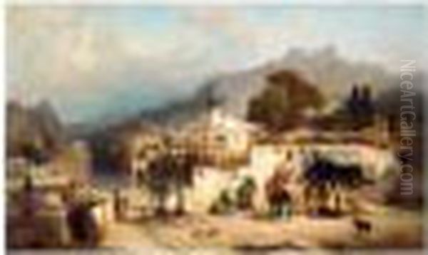 View Of Tiflis Oil Painting by Paul Von Franken