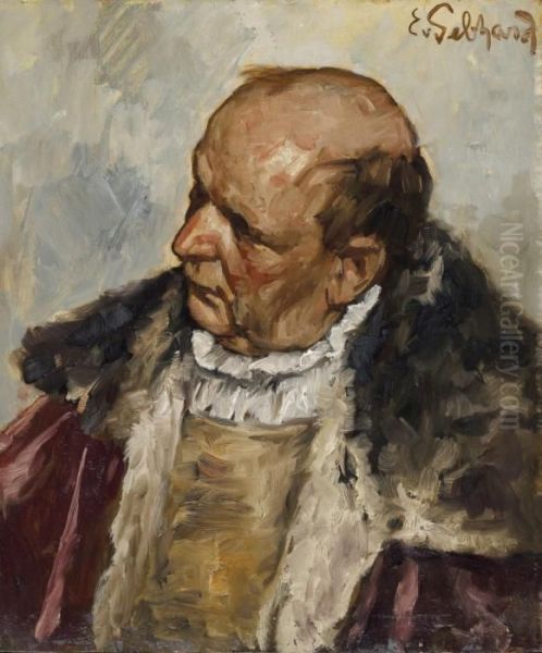 Mannlichercharakterkopf Oil Painting by Eduard Von Gebhardt