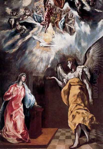 Annunciation 1608-14 Oil Painting by El Greco (Domenikos Theotokopoulos)