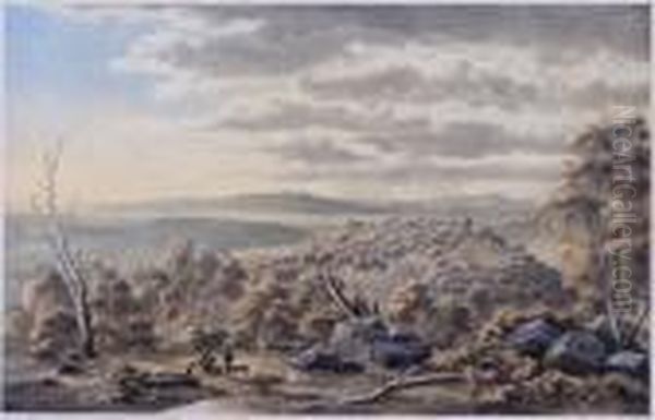 Guerard Top Of Mt Lofty Oil Painting by Eugene von Guerard