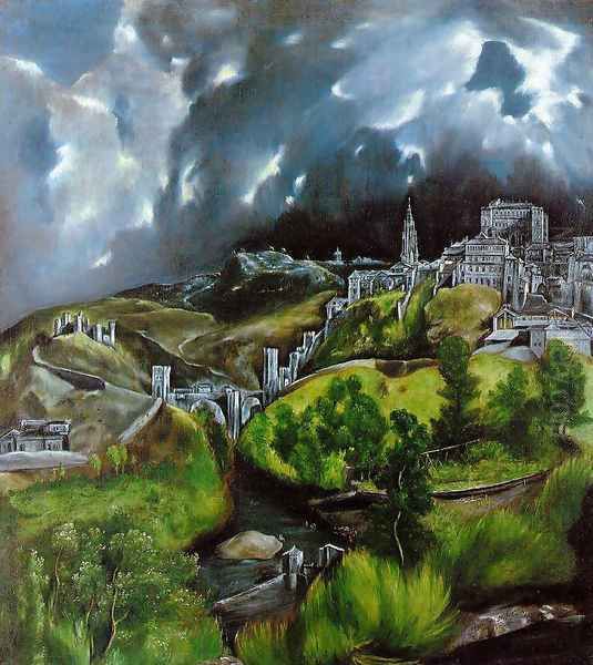 View of Toledo 1597-99 Oil Painting by El Greco (Domenikos Theotokopoulos)