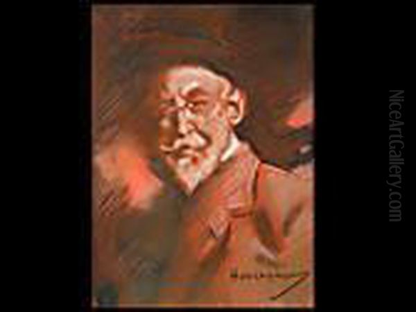 Portrait Eines Mannes Mit Bart Oil Painting by Hugo, Freiherr Von Habermann