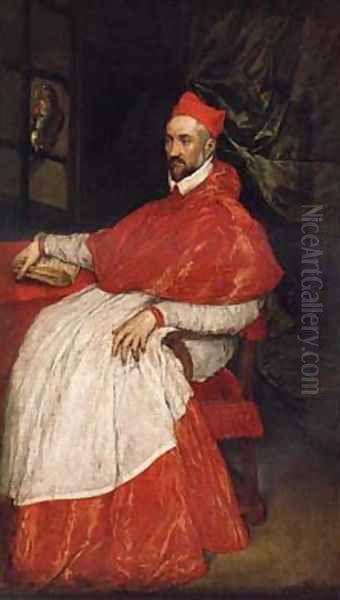 Portrait of Charles de Guise, cardinal of Lorraine, archbishop of Reims Oil Painting by El Greco (Domenikos Theotokopoulos)