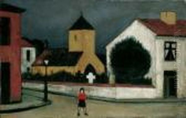 Friedhof (am Richardplatz In Neukolln) Oil Painting by Werner Von Heldt