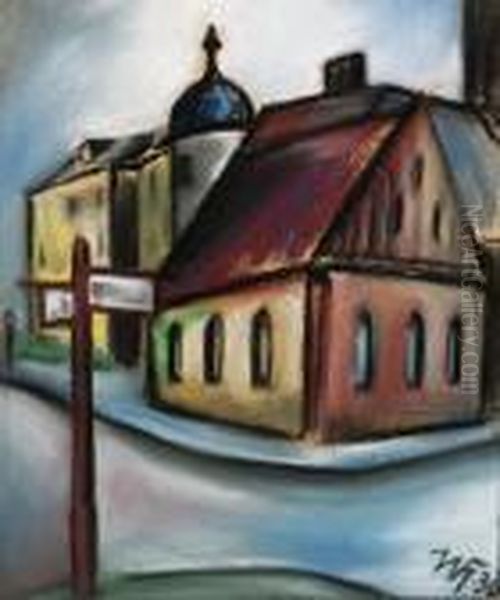 Strassenszene Oil Painting by Werner Von Heldt