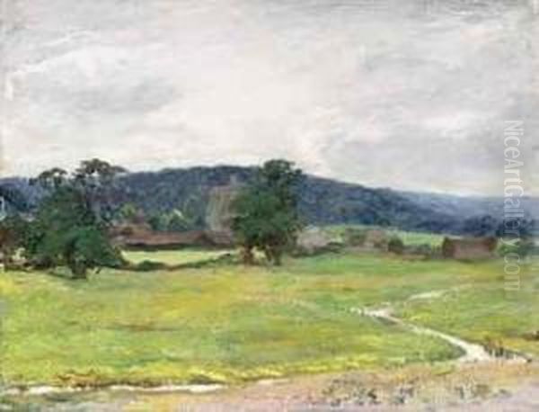 The Distant Church Oil Painting by Sir Hubert von Herkomer