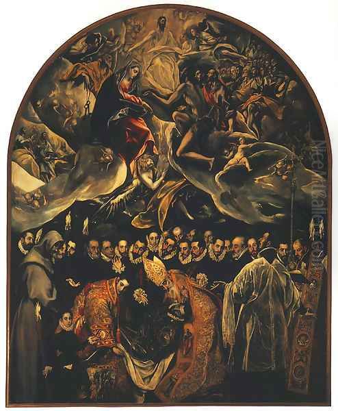 Burial of Count Orgaz Oil Painting by El Greco (Domenikos Theotokopoulos)