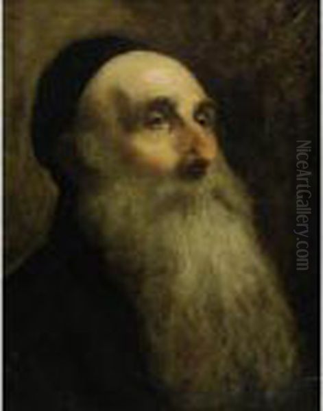 Portrait Of A Rabbi Oil Painting by Sir Hubert von Herkomer