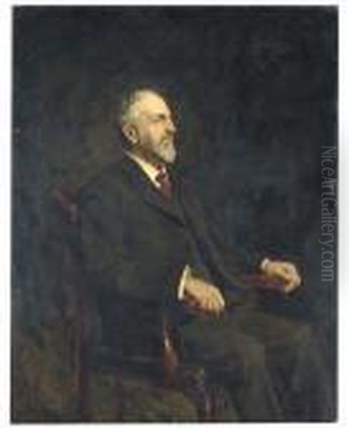 Portrait Of Frederick H. Norman Oil Painting by Sir Hubert von Herkomer