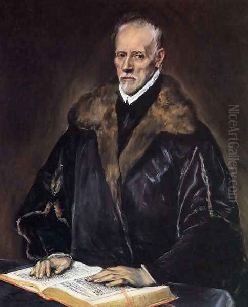 A Prelate Oil Painting by El Greco (Domenikos Theotokopoulos)