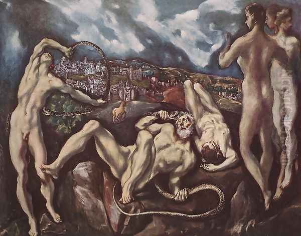 Laokoon 1610 Oil Painting by El Greco (Domenikos Theotokopoulos)