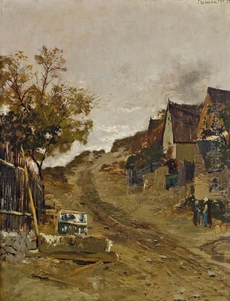 Ungarisches Dorf In Promontor Oil Painting by Theodor von Hormann