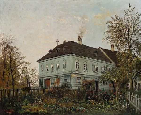 Wohnhaus Mit Garten Aus Der Umgebung Von St. Polten Oil Painting by Theodor von Hormann