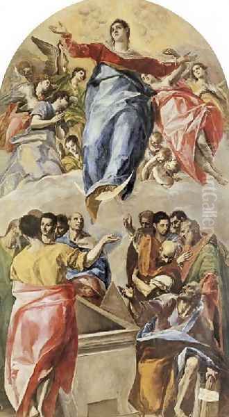 The Assumption of the Virgin 1577 Oil Painting by El Greco (Domenikos Theotokopoulos)