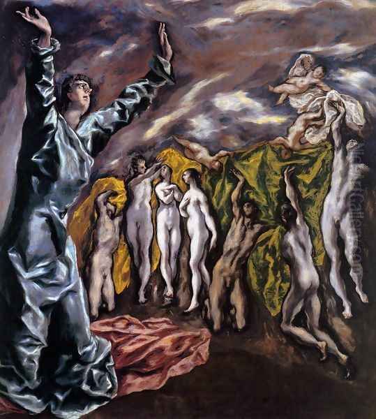 The Opening of the Fifth Seal (The Vision of St John) 1608-14 Oil Painting by El Greco (Domenikos Theotokopoulos)