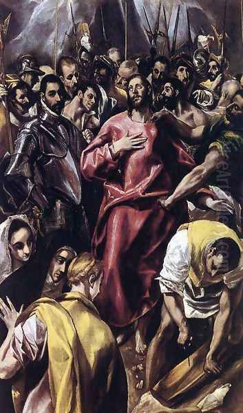 The Disrobing of Christ, 1583-84 Oil Painting by El Greco (Domenikos Theotokopoulos)