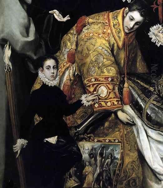 The Burial of the Count of Orgaz (detail 4) 1586-88 Oil Painting by El Greco (Domenikos Theotokopoulos)