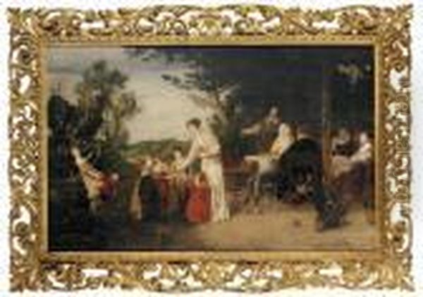 The End Of The Good Meal Oil Painting by Friedrich August von Kaulbach