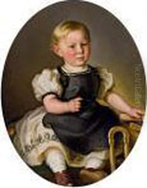 Kinderportrait Oil Painting by Friedrich August von Kaulbach