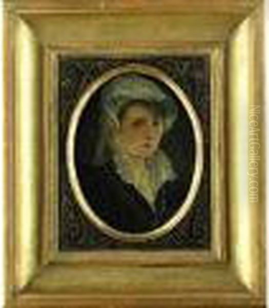 Portrait Einer Jungen Frau Oil Painting by Friedrich August von Kaulbach