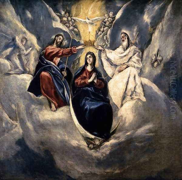 The Coronation of the Virgin 1591 Oil Painting by El Greco (Domenikos Theotokopoulos)