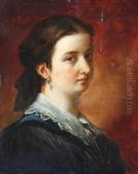 Johanna Von Krehling Oil Painting by Wilhelm von Kaulbach