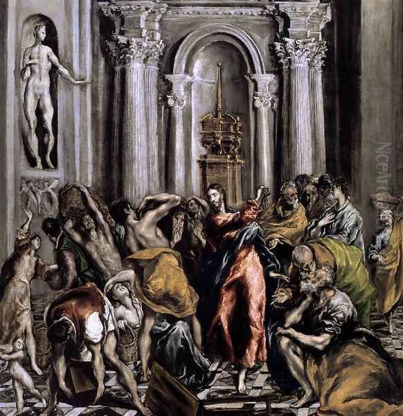 The Purification of the Temple after 1610 Oil Painting by El Greco (Domenikos Theotokopoulos)