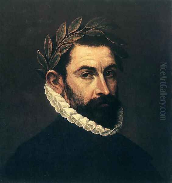 Poet Ercilla y Zuniga 1590s Oil Painting by El Greco (Domenikos Theotokopoulos)