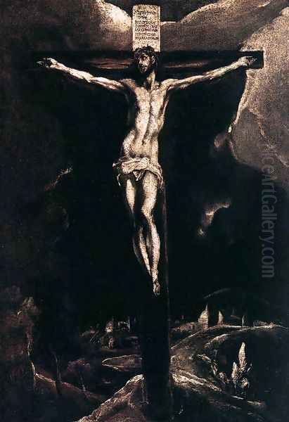 Christ on the Cross 1585-90 Oil Painting by El Greco (Domenikos Theotokopoulos)