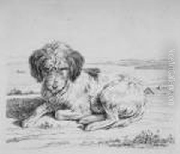 Die Hunde Oil Painting by Wilhelm Alexander W. Von Kobell