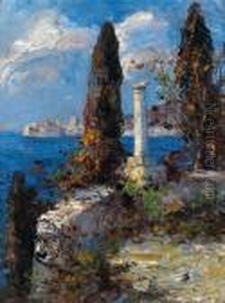 Panorama Di Dubrovnik Oil Painting by Leo Von Littrow