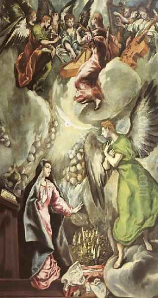 The Annunciation 1596-1600 Oil Painting by El Greco (Domenikos Theotokopoulos)