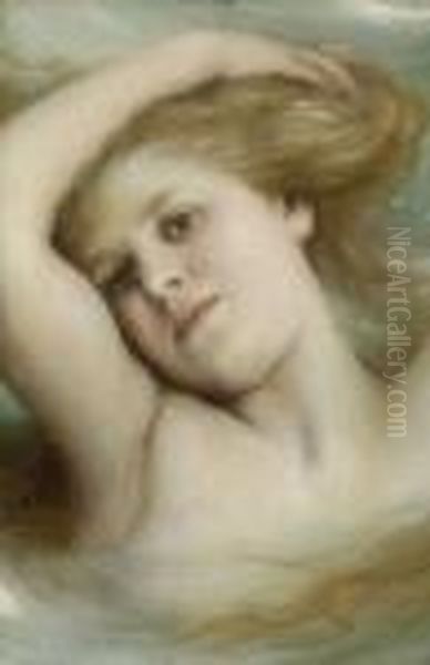 Undine Oil Painting by Gabriel Cornelius Von Max