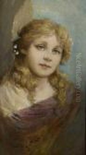 Madchen. Oil Painting by Gabriel Cornelius Von Max