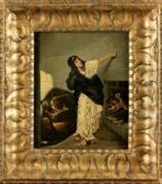 Judith In Der Lowengrube Oil Painting by Gabriel Cornelius Von Max