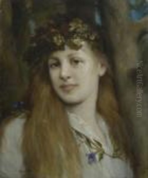 Ophelia. Oil Painting by Gabriel Cornelius Von Max