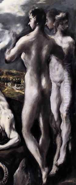 Laokoon (detail 4) 1610 Oil Painting by El Greco (Domenikos Theotokopoulos)