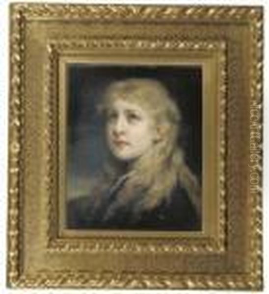 A Blond Maiden Oil Painting by Gabriel Cornelius Von Max