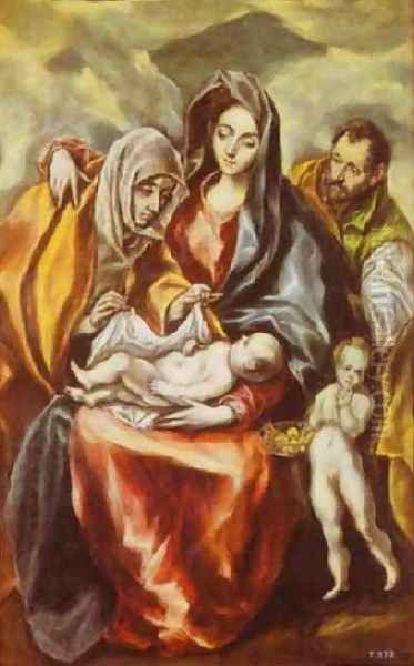 The Holy Family 1594-1604 Oil Painting by El Greco (Domenikos Theotokopoulos)