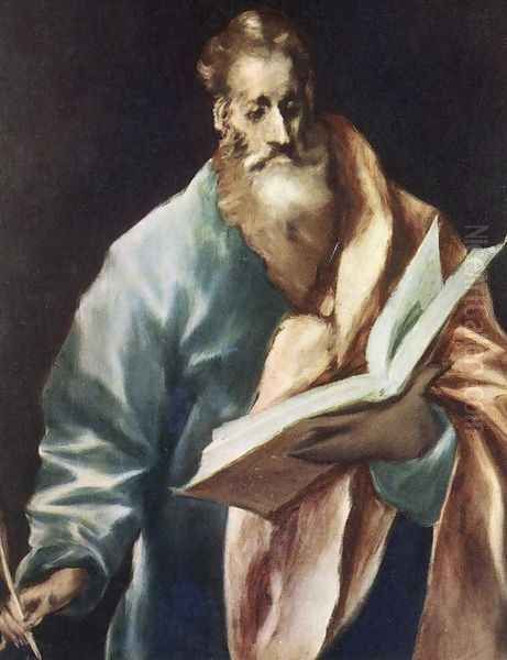 Apostle St Matthew 1610-14 Oil Painting by El Greco (Domenikos Theotokopoulos)