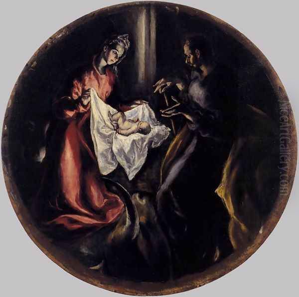 The Nativity 1603-05 Oil Painting by El Greco (Domenikos Theotokopoulos)