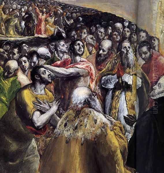 The Adoration of the Name of Jesus (detail 1) 1578-80 Oil Painting by El Greco (Domenikos Theotokopoulos)