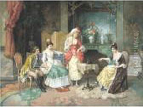 Le Billet Doux Oil Painting by Franz Von Persoglia