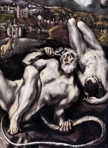 Laokoon (detail 3) 1610 Oil Painting by El Greco (Domenikos Theotokopoulos)