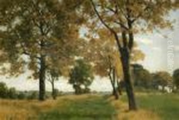 Herbstlandschaft Oil Painting by Paul von Ravenstein