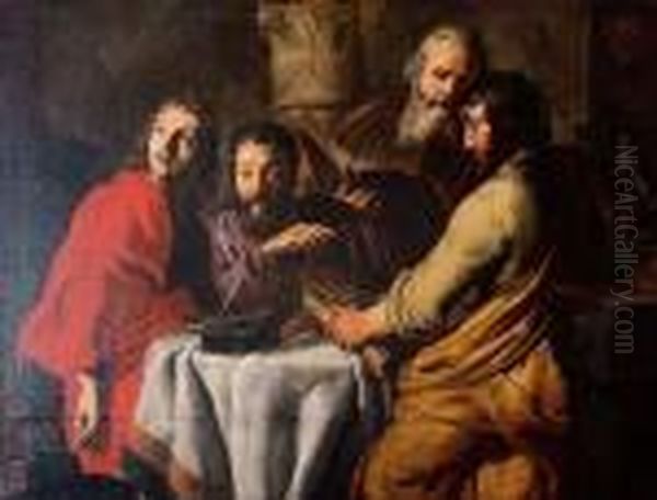 Les Quatre Evangelistes Oil Painting by Joachim I Von Sandrart