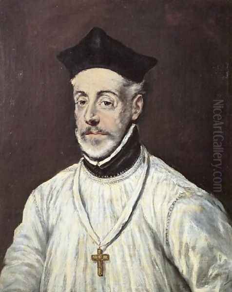 Portrait Of Diego De Covarrubias Oil Painting by El Greco (Domenikos Theotokopoulos)