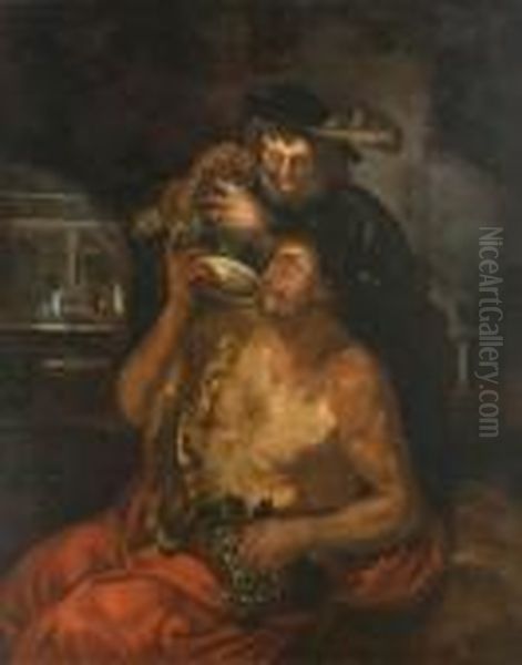 Allegorie Des Monats Oktober. Oil Painting by Joachim I Von Sandrart