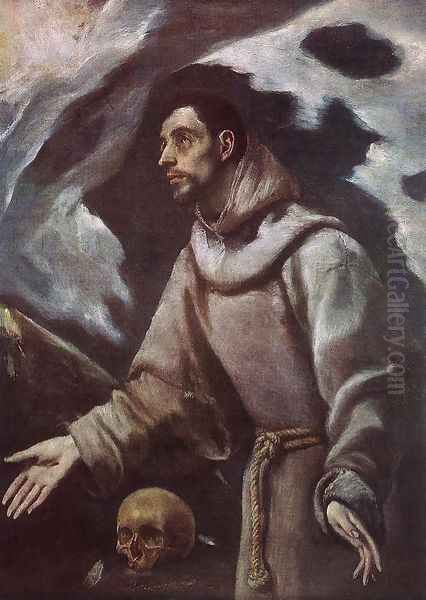 The Ecstasy of St Francis c. 1580 Oil Painting by El Greco (Domenikos Theotokopoulos)